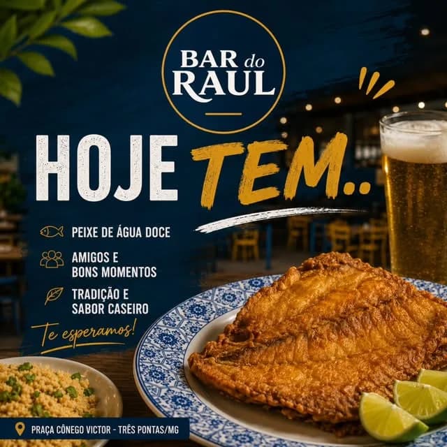 Publicação do Bar do Raul: peixe de água doce, tradição e sabor caseiro